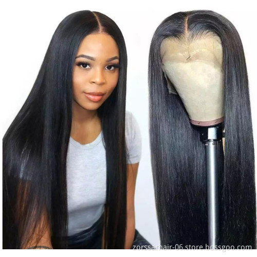 Brazilian Human Hair Lace Front Wig,Straight Virgin Hair Lace Wig For Black Women,Pre Pluck Lace Wig With Baby Hair